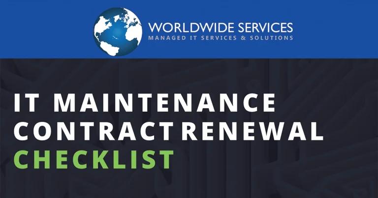 IT maintenance contract renewal checklist