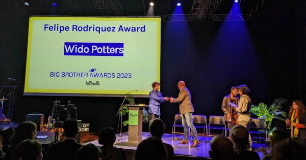 BIT's Wido Potters wint Felipe Rodriquez Award voor inzet voor privacy