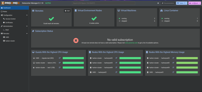 Testing Proxmox Datacenter Manager.