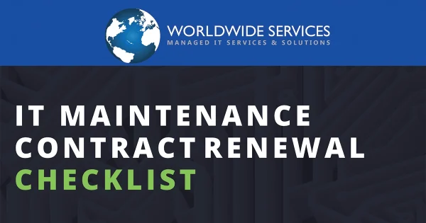 IT maintenance contract renewal checklist